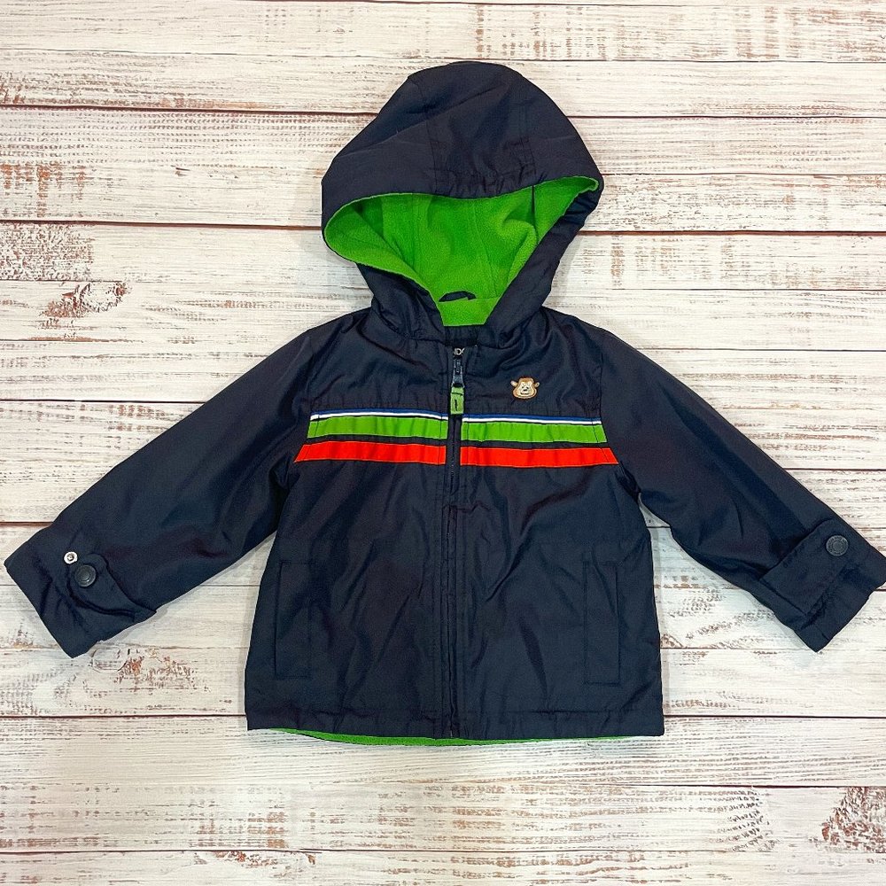 Boys London Fog Fleece Lined Windbreaker Hooded Jacket